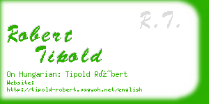 robert tipold business card